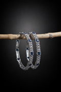 Blue crystal bangles
